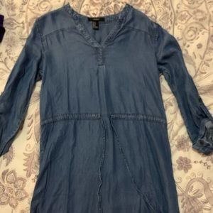 Chambray tie-waist summer dress